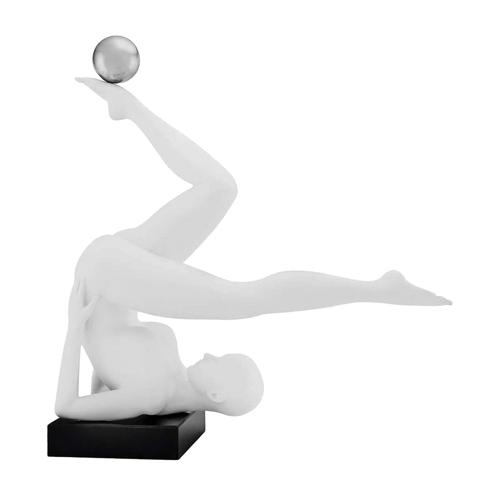 Emma Doll Sculpture // Matte White and Steel