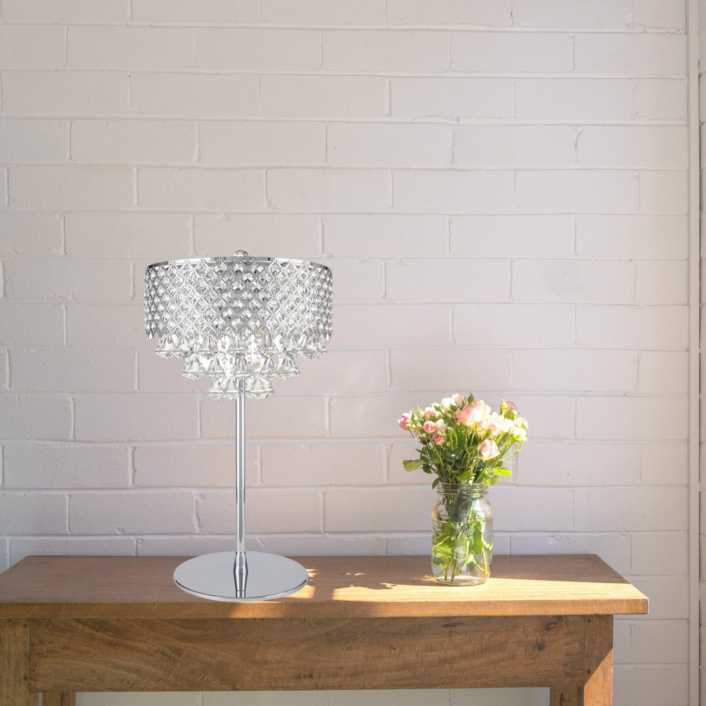 Grand Chrome Table Lamp // 6 Light