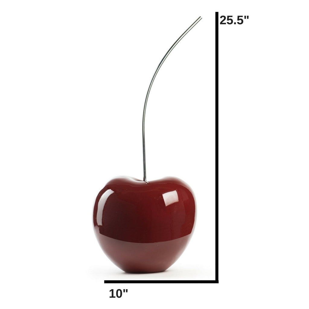 Large Red Wine Cherry Sculpture 25" Tall