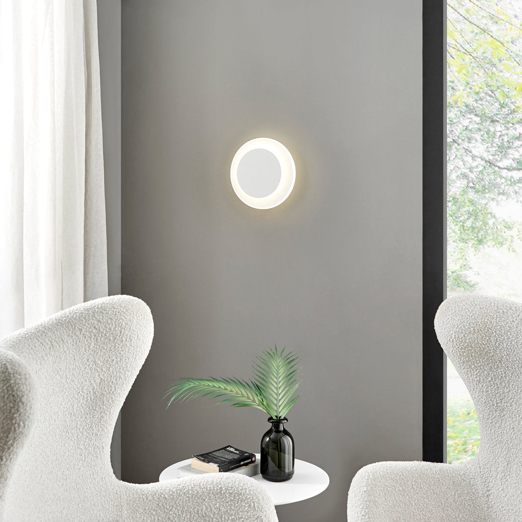 Luna Eclipse Two Circle Multiuse Lamp // White