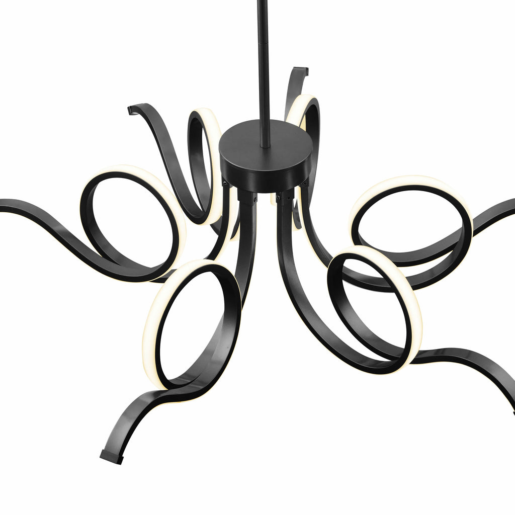 Magnolia LED Adjustable Chandelier // Black