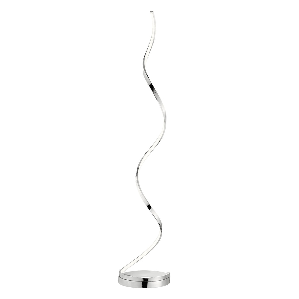 Modern Spiral LED 61" Chrome Floor Lamp // Dimmable Led Strip