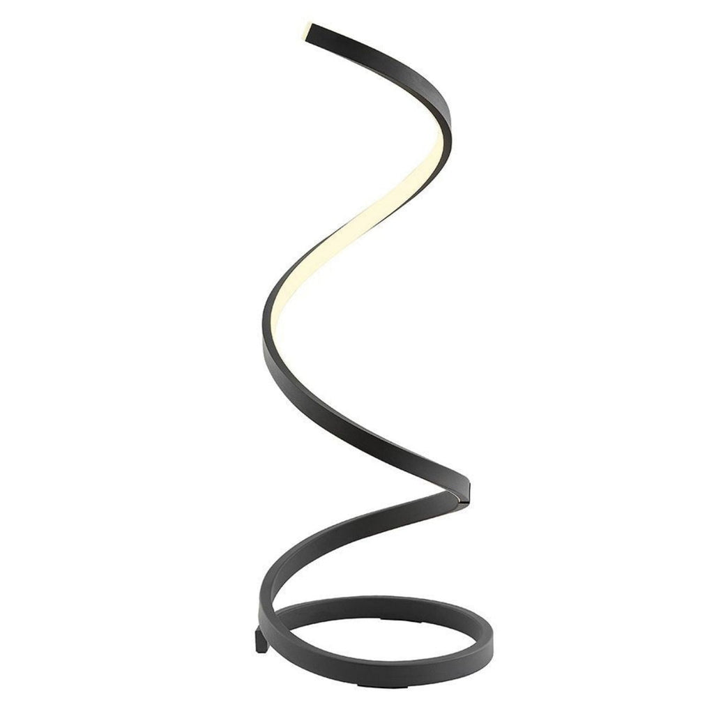 Modern Spiral LED Table Lamp // Led Strip // Matte Black