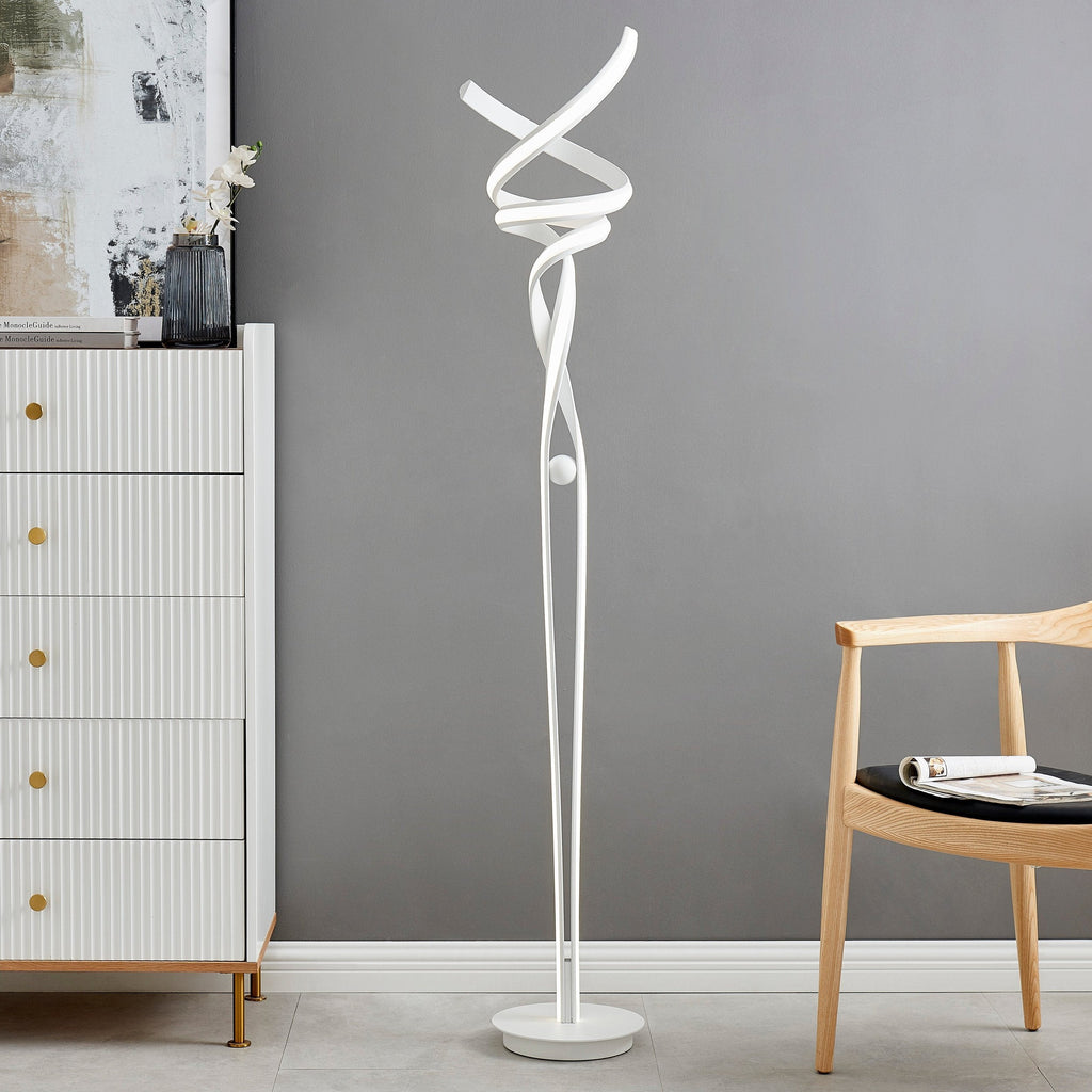 Munich LED White 63" Floor Lamp // Dimmable