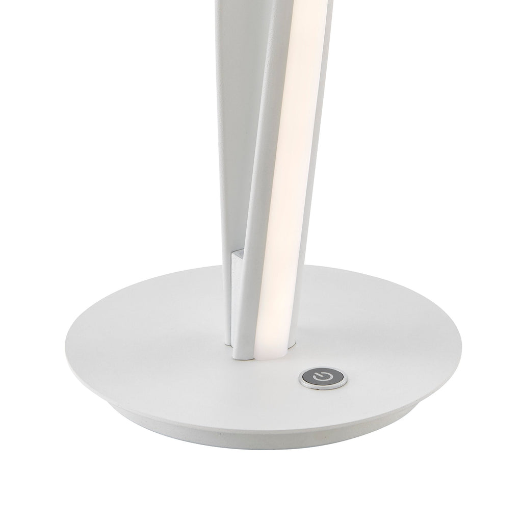 Munich White LED Table Lamp// Natural White LED Strip & Touch Dimmer