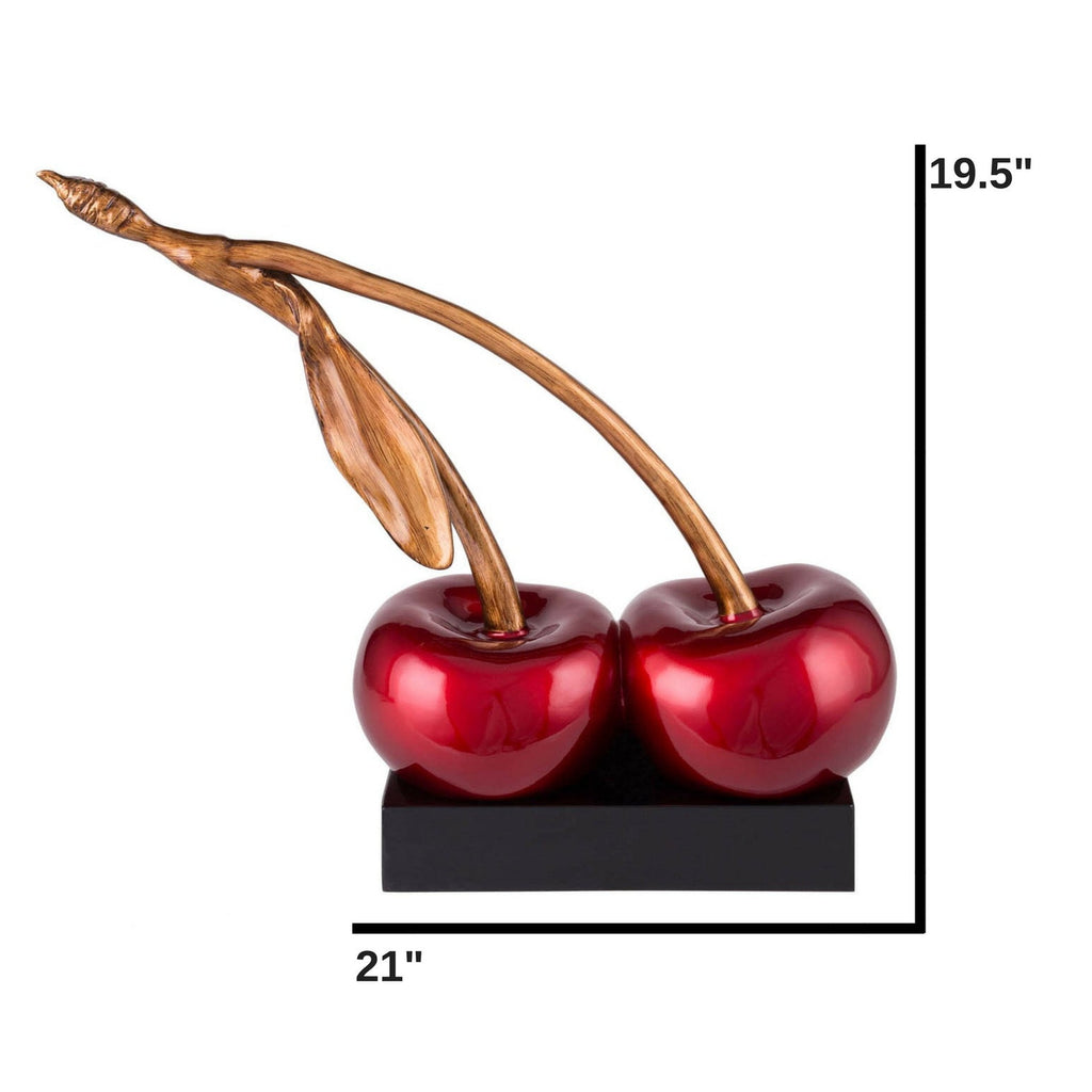 Ripe Double Cherry Sculpture // Medium Red
