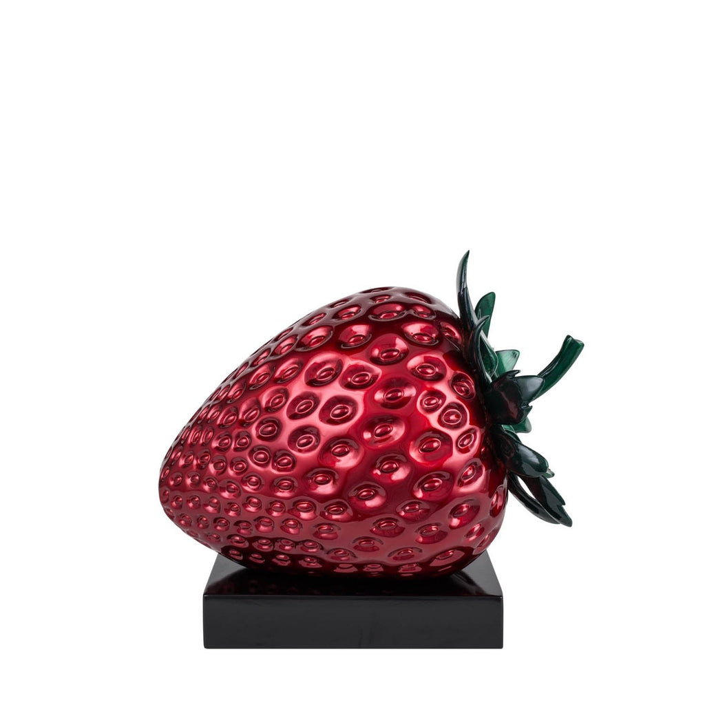 Ripe Strawberry Sculpture // Medium Red
