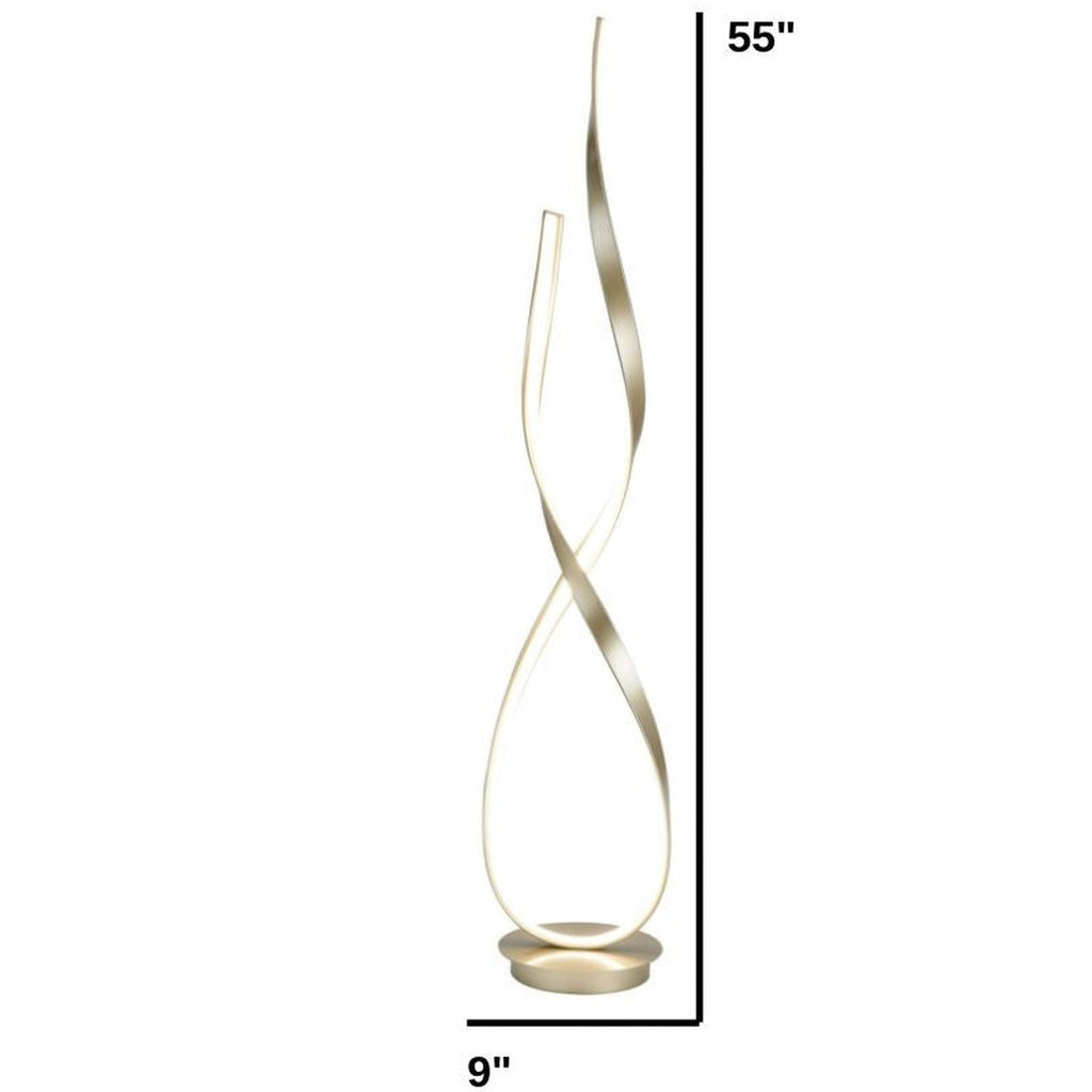 Sandy Gold Vienna LED 55" Tall Floor Lamp // Dimmable