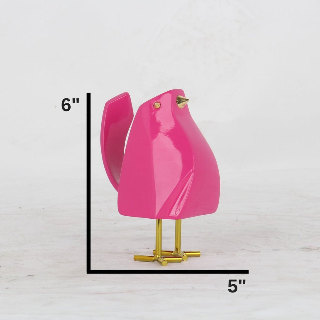 Set of Five Bird Sculptures // Multi-Color