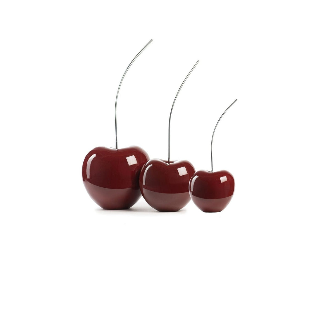 Set of Three Cherries // Large Medium and Small Red Wine
