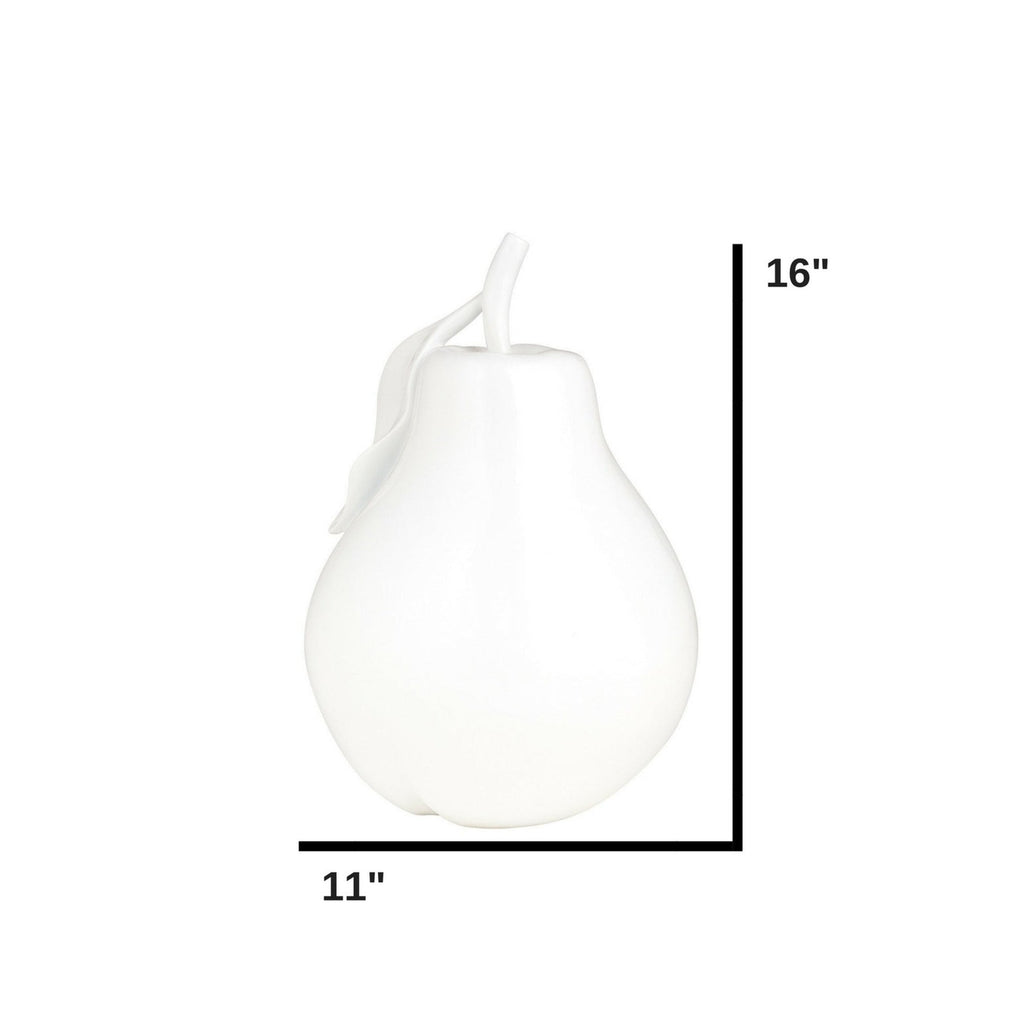 Solid Color Pear Sculpture // White