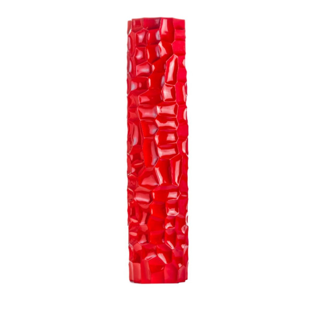Textured Honeycomb Vase // Red, 52"