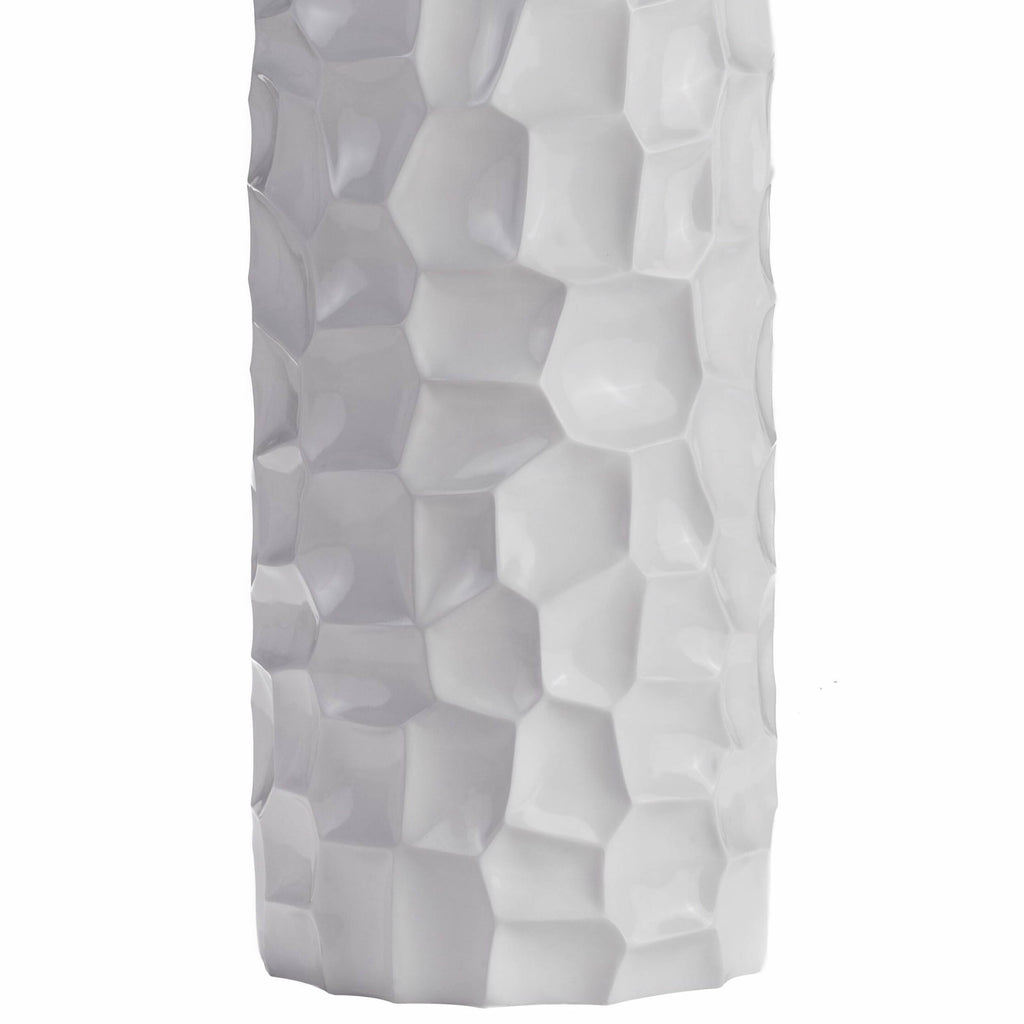 Textured Honeycomb Vase // White, 36"