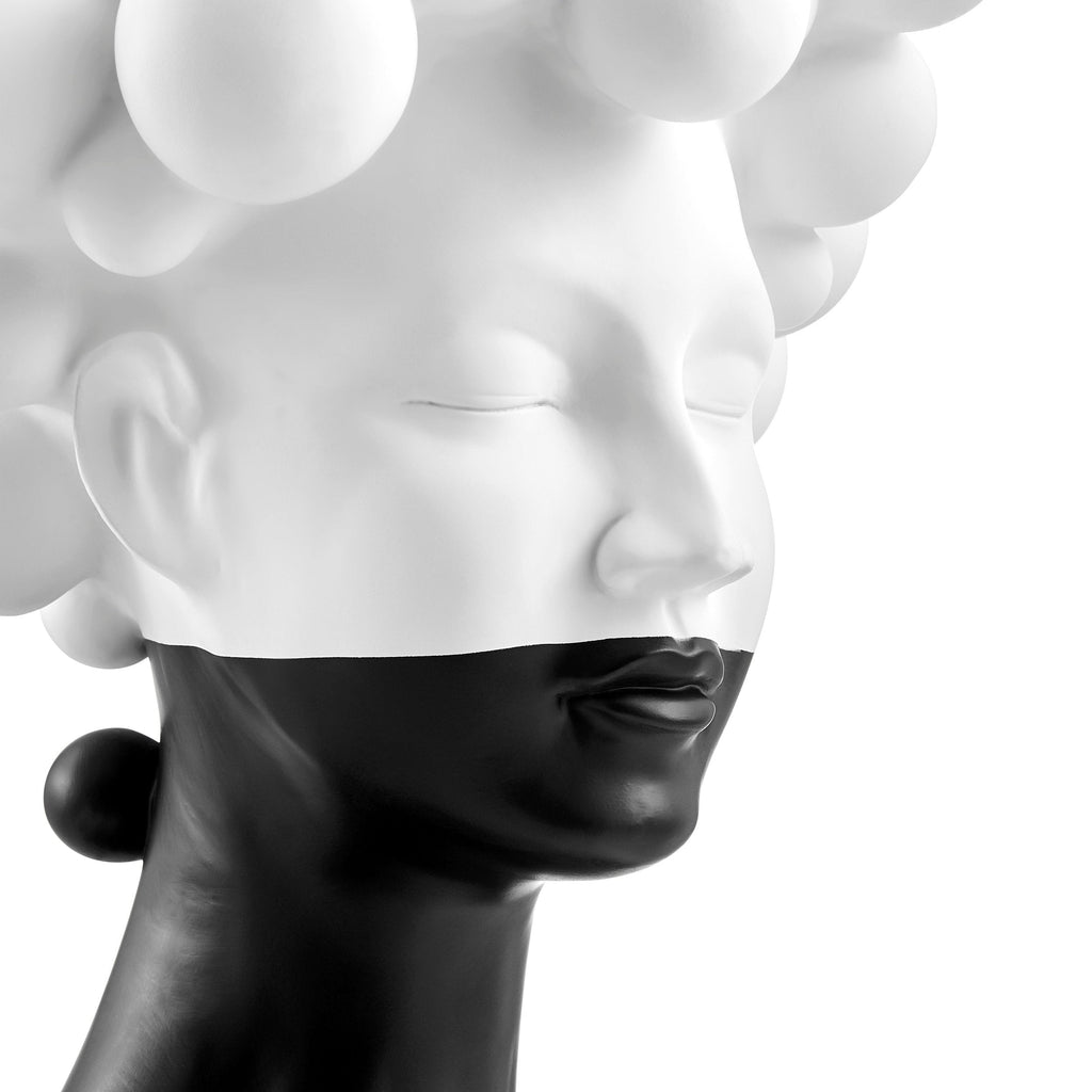 The Hedy Two Tone Sculpture // Matte Black & White