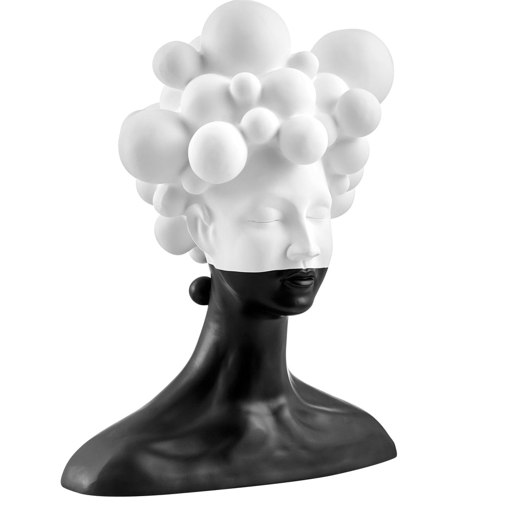 The Hedy Two Tone Sculpture // Matte Black & White