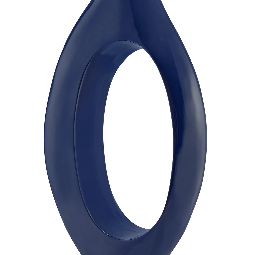 Trombone Vase // Small Navy Blue