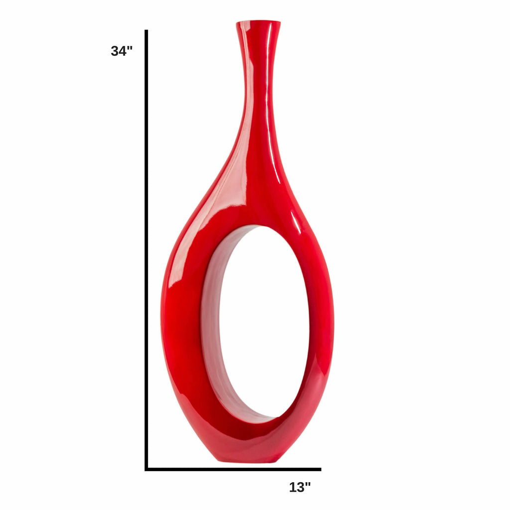 Trombone Vase // Small Red