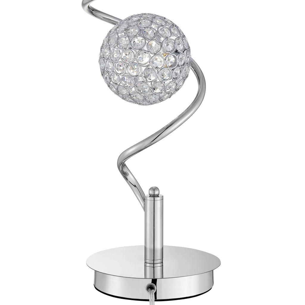 Vertical Crystal Sphere Table Lamp // 3 Light