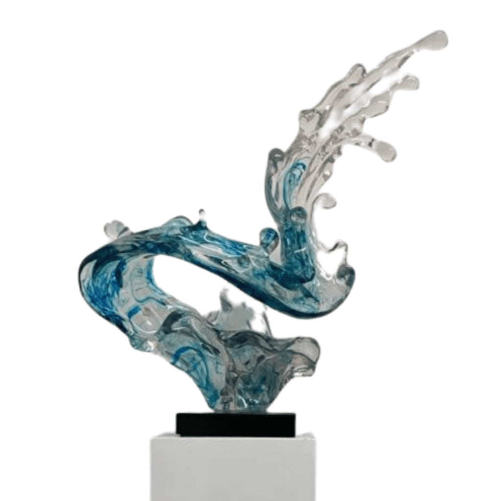 Wave Sculpture in Transparent in Blue // Large // TOP ONLY
